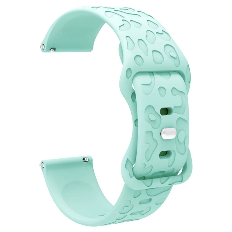 Coros Watch GT 4 41mm / Garmin Venu 3S 18mm Watch Band Leopard Texture Silicone Wrist Strap