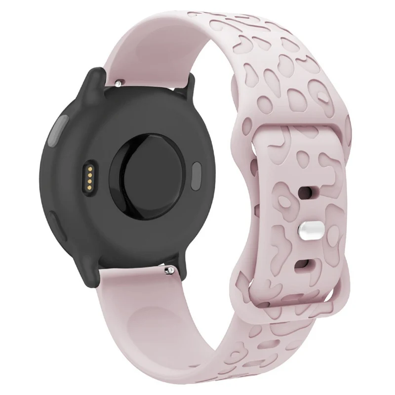 Coros Watch GT 4 41mm / Garmin Venu 3S 18mm Watch Band Leopard Texture Silicone Wrist Strap