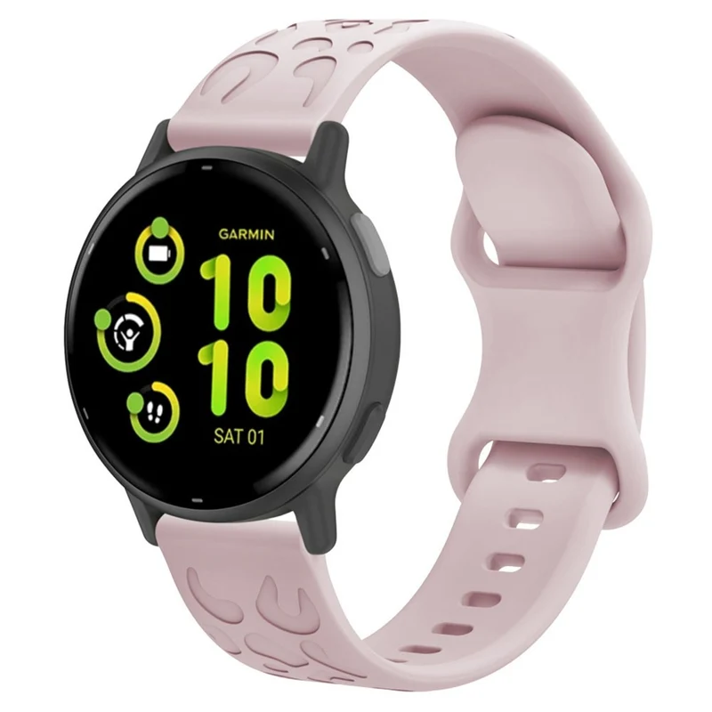 Coros Watch GT 4 41mm / Garmin Venu 3S 18mm Watch Band Leopard Texture Silicone Wrist Strap