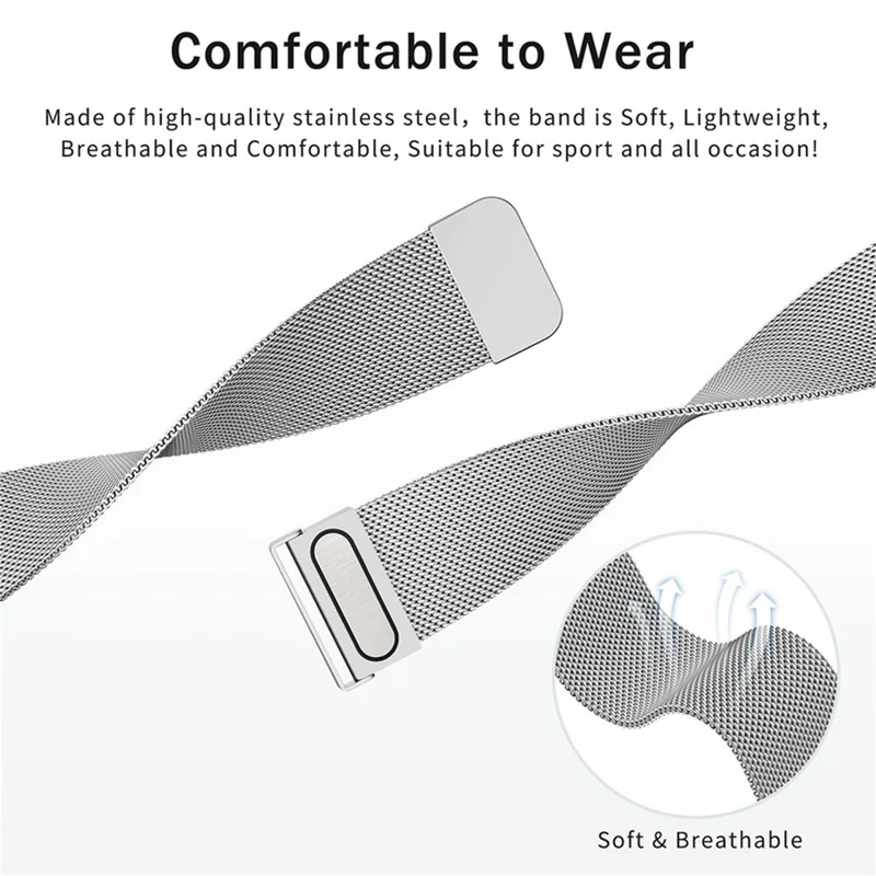 Huawei Watch GT 4 41mm Garmin / Garmin Venu 3S 18mm Watch Band Stainless Steel Magnetic Strap