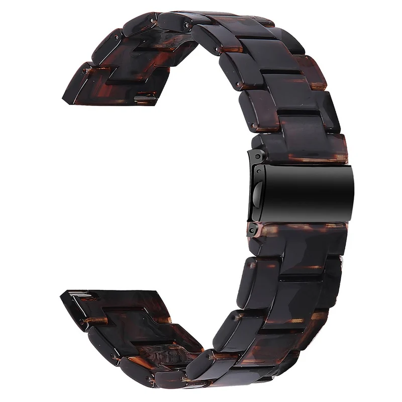 Huawei Watch 4 Pro / Watch GT 3 / 2 46mm Resin Watch Band 22mm Water Resistant Quick Release Watch Strap - Chocolate