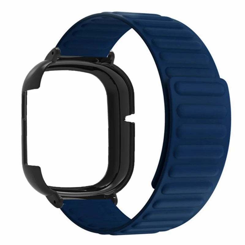 Honor Watch 4 Flexible Watch Band Magnetic Wrist Strap with Bump Resistant Watch Case - Black+Orange