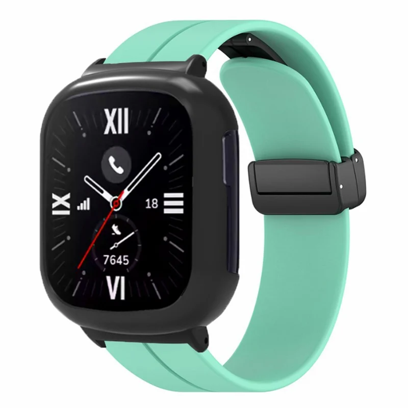 Honor Watch 4 Watch Band Magnetic Buckle Flexible Wrist Strap with Watch Case - Mint Green