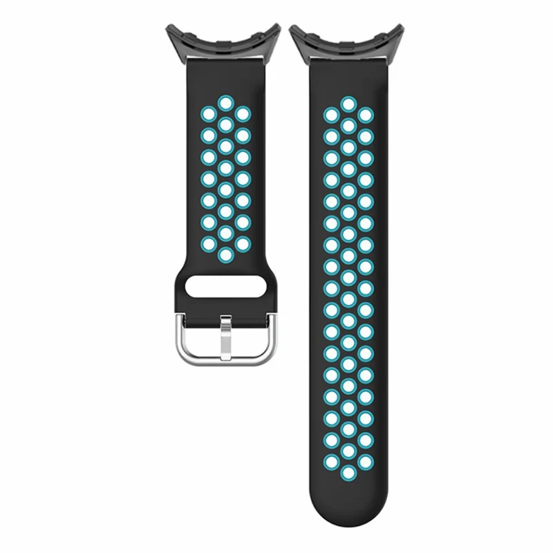 Google Pixel Watch 2 / Pixel Watch Silicone Dual Color Breathable Watch Bands - Pink+Green