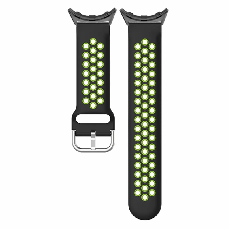 Google Pixel Watch 2 / Pixel Watch Silicone Dual Color Breathable Watch Bands - Pink+Green