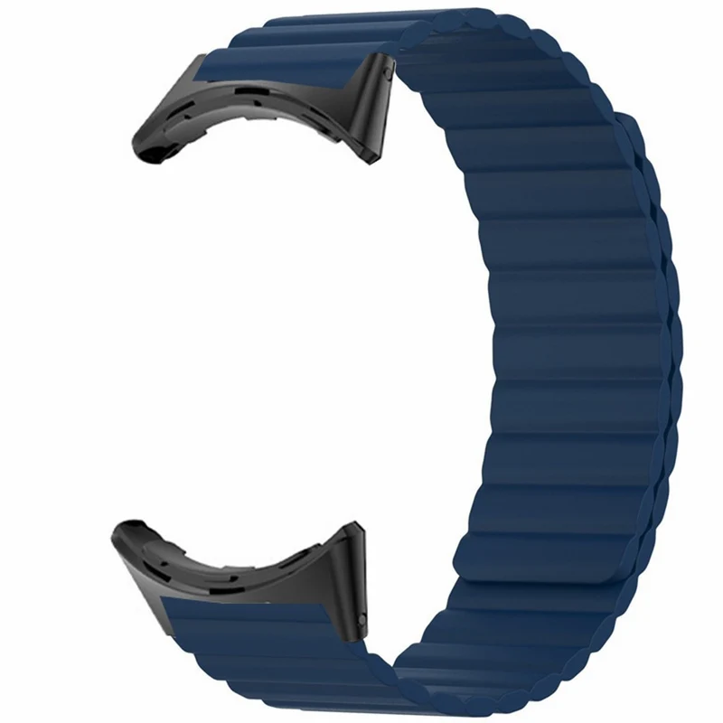 Google Pixel Watch / Pixel Watch 2 Magnetic Watch Band Adjustable Flexible Wrist Strap - Black+Orange