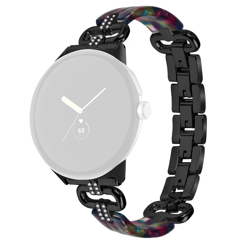 Google Pixel Watch Bracelet Strap Resin and Rhinestone Watch Band