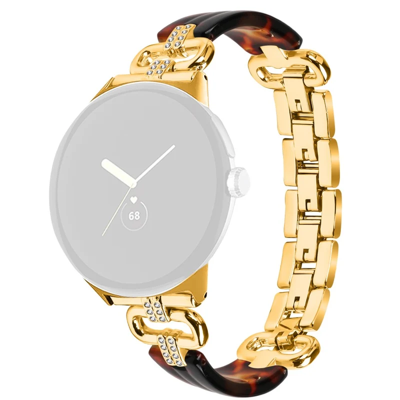 Google Pixel Watch Bracelet Strap Resin and Rhinestone Watch Band