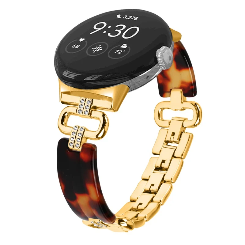 Google Pixel Watch Bracelet Strap Resin and Rhinestone Watch Band