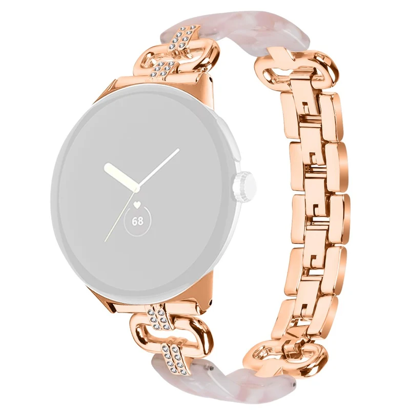 Google Pixel Watch Bracelet Strap Resin and Rhinestone Watch Band