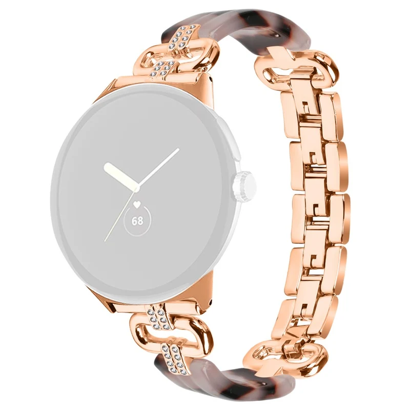 Google Pixel Watch Bracelet Strap Resin and Rhinestone Watch Band