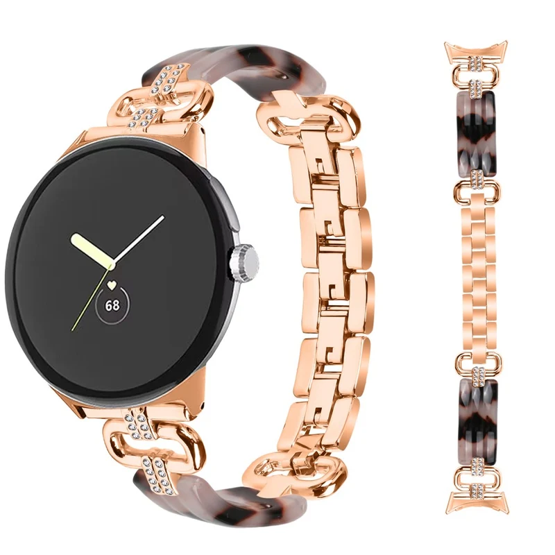 Google Pixel Watch Bracelet Strap Resin and Rhinestone Watch Band