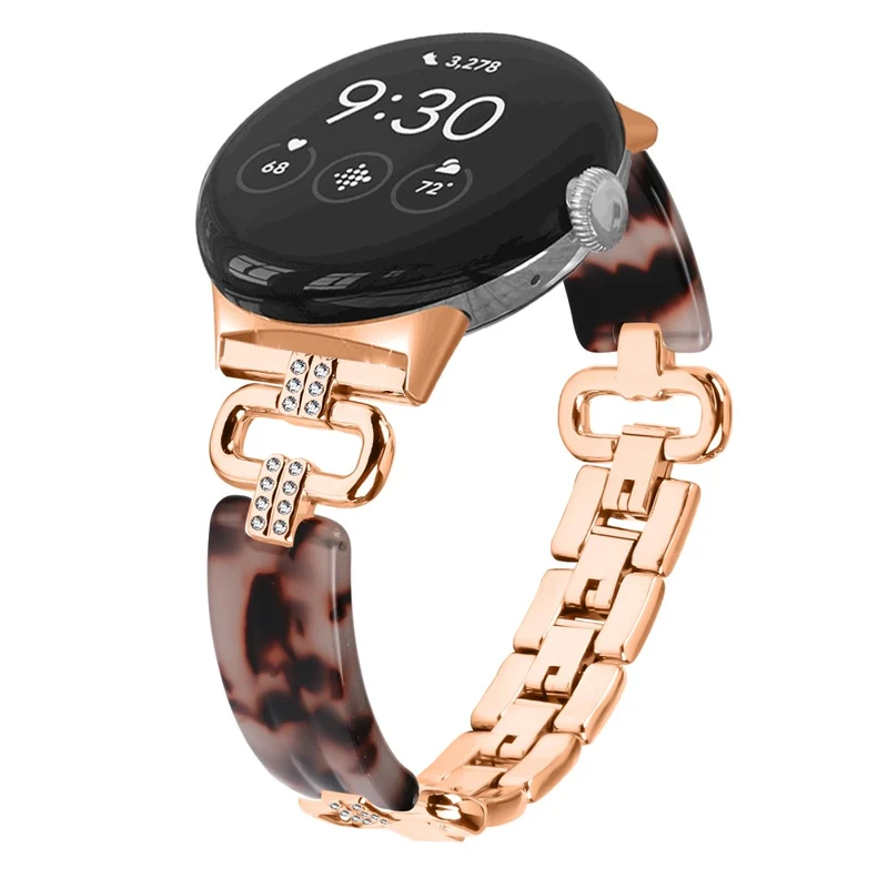 Google Pixel Watch Bracelet Strap Resin and Rhinestone Watch Band