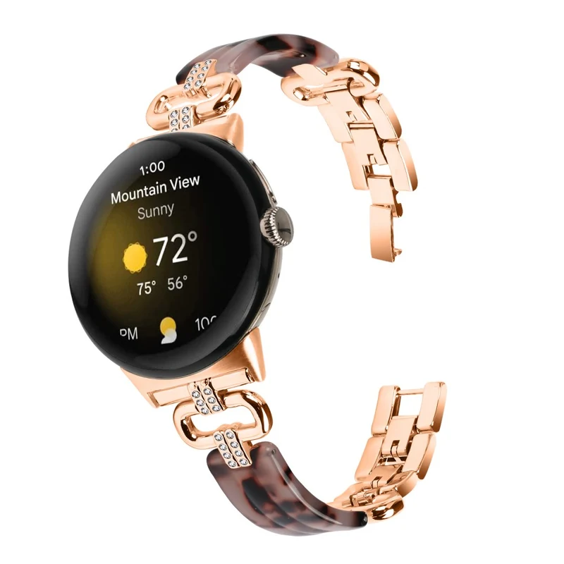 Google Pixel Watch Bracelet Strap Resin and Rhinestone Watch Band
