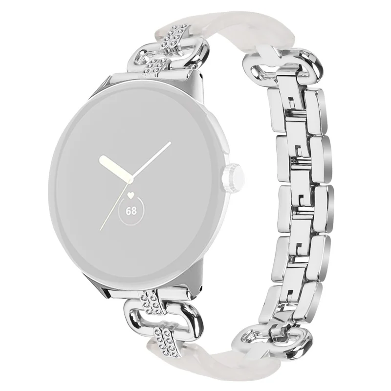 Google Pixel Watch Bracelet Strap Resin and Rhinestone Watch Band