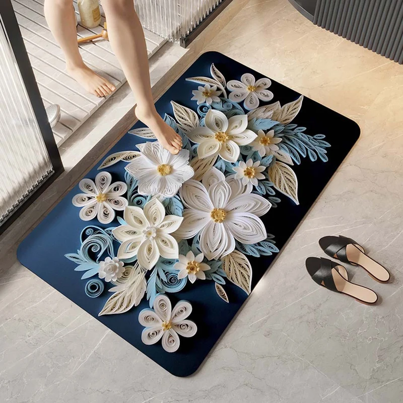 Elegante florale Design-Komfortmatte