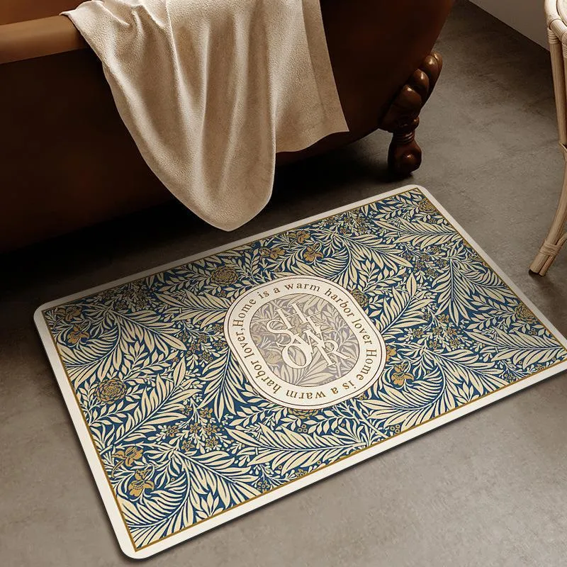 Elegante Blumendesign-Badmatte