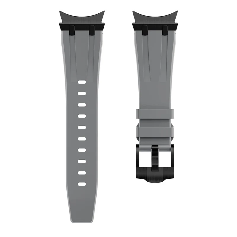 Samsung Galaxy Watch4 / Watch 5 / Watch6 Watch Strap AP Silicone Band Waterproof - Black Buckle+Orange