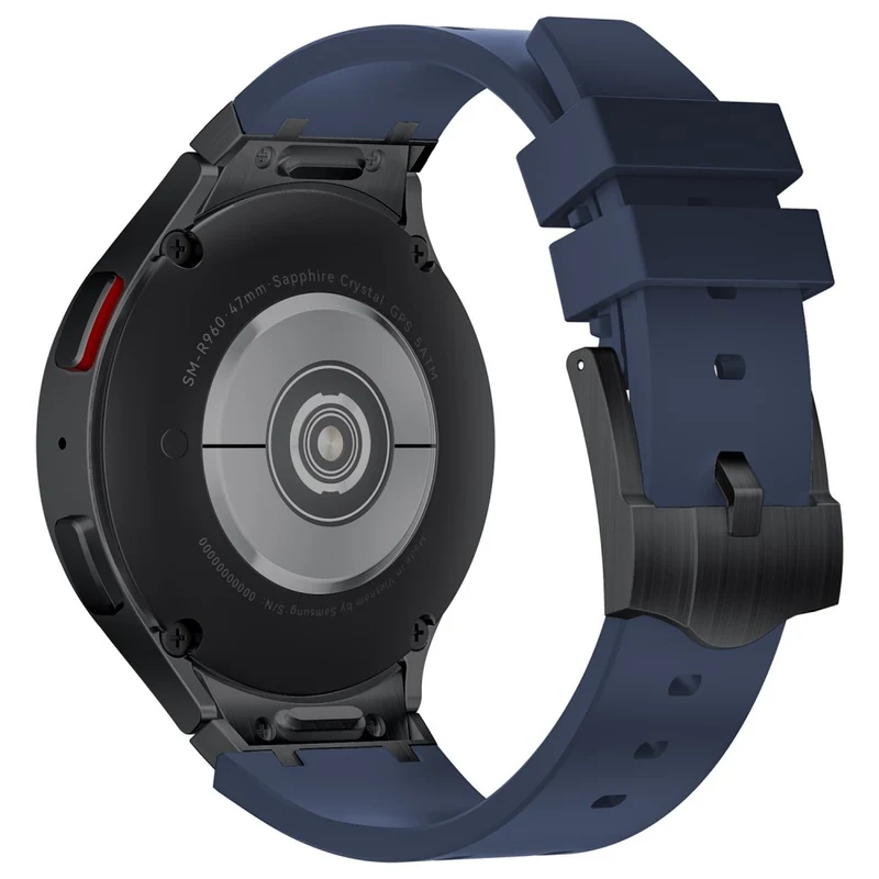 Samsung Galaxy Watch4 / Watch 5 / Watch6 Watch Strap AP Silicone Band Waterproof - Black Buckle+Orange