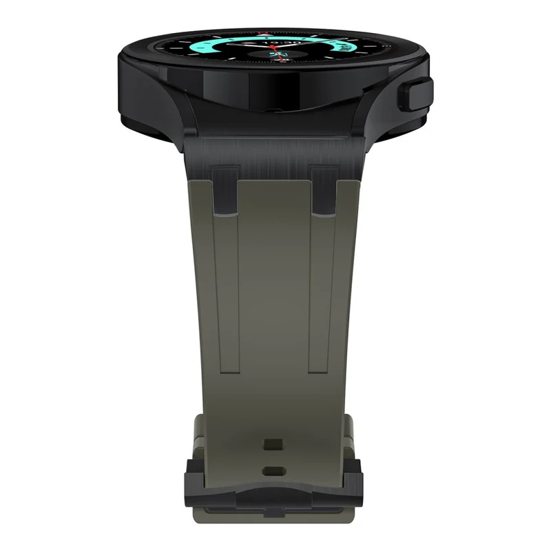 Samsung Galaxy Watch4 / Watch 5 / Watch6 Watch Strap AP Silicone Band Waterproof - Black Buckle+Orange