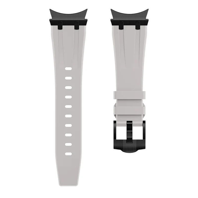 Samsung Galaxy Watch4 / Watch 5 / Watch6 Watch Strap AP Silicone Band Waterproof - Black Buckle+Orange