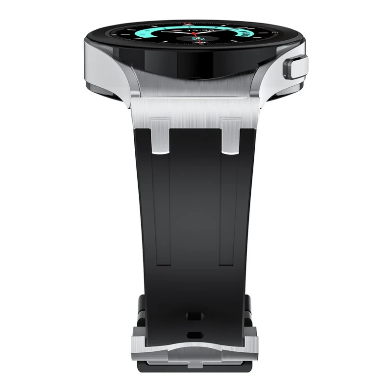 Samsung Galaxy Watch4 / Watch 5 / Watch6 Watch Strap AP Silicone Band Waterproof - Black Buckle+Orange