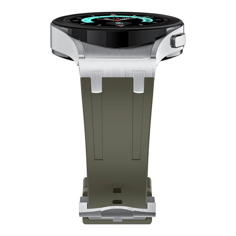 Samsung Galaxy Watch4 / Watch 5 / Watch6 Watch Strap AP Silicone Band Waterproof - Black Buckle+Orange