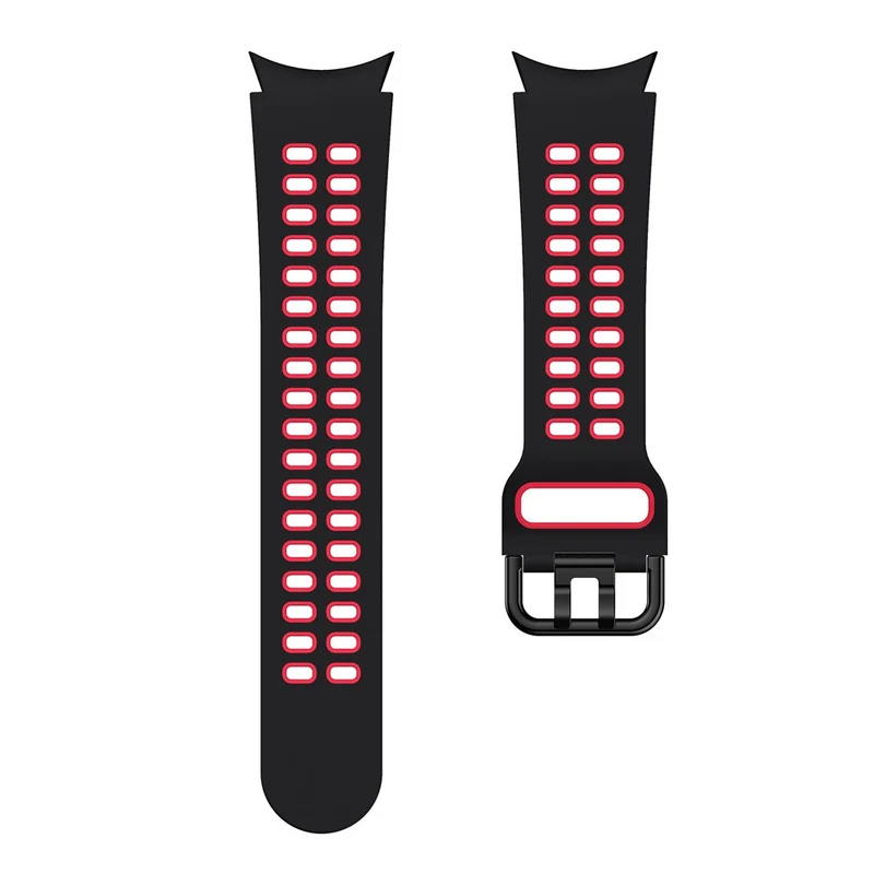 KALEBOL KLB-SSGJ-001 Samsung Galaxy Watch4 / Watch 5 / Watch6 Silicone Watch Band Soft Strap - White+Orange