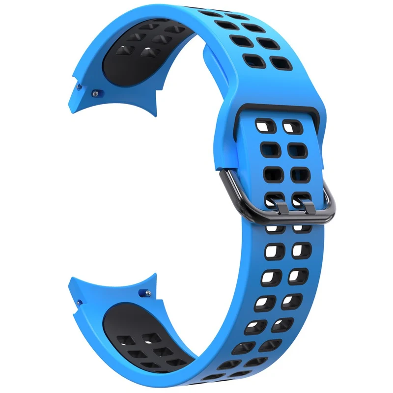KALEBOL KLB-SSGJ-001 Samsung Galaxy Watch4 / Watch 5 / Watch6 Silicone Watch Band Soft Strap - White+Orange