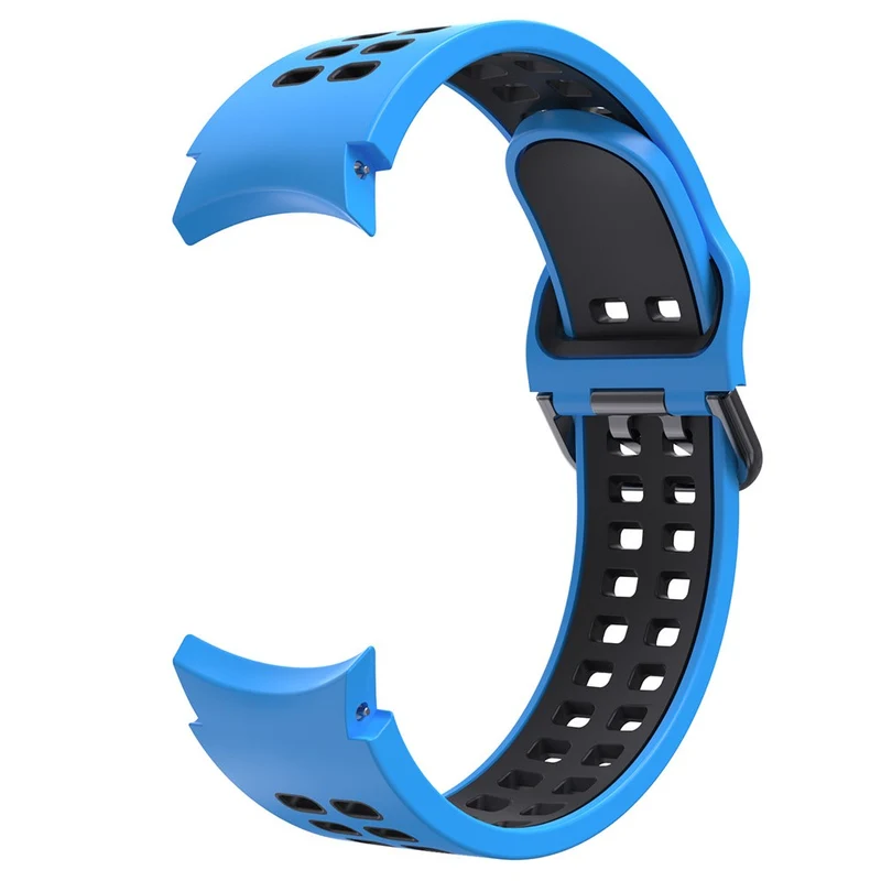 KALEBOL KLB-SSGJ-001 Samsung Galaxy Watch4 / Watch 5 / Watch6 Silicone Watch Band Soft Strap - White+Orange