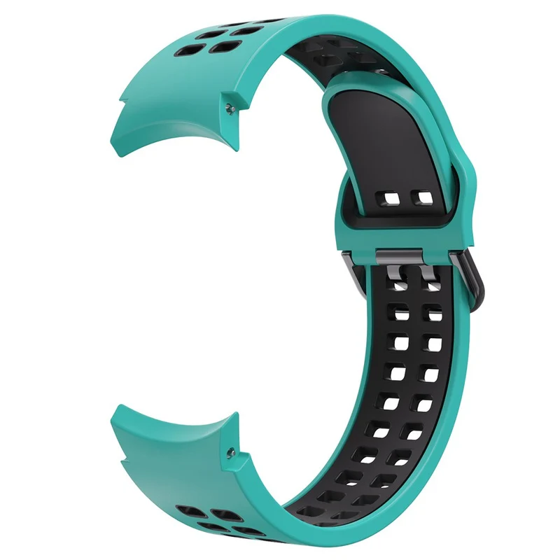 KALEBOL KLB-SSGJ-001 Samsung Galaxy Watch4 / Watch 5 / Watch6 Silicone Watch Band Soft Strap - White+Orange