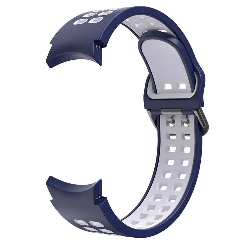 KALEBOL KLB-SSGJ-001 Samsung Galaxy Watch4 / Watch 5 / Watch6 Silicone Watch Band Soft Strap - White+Orange