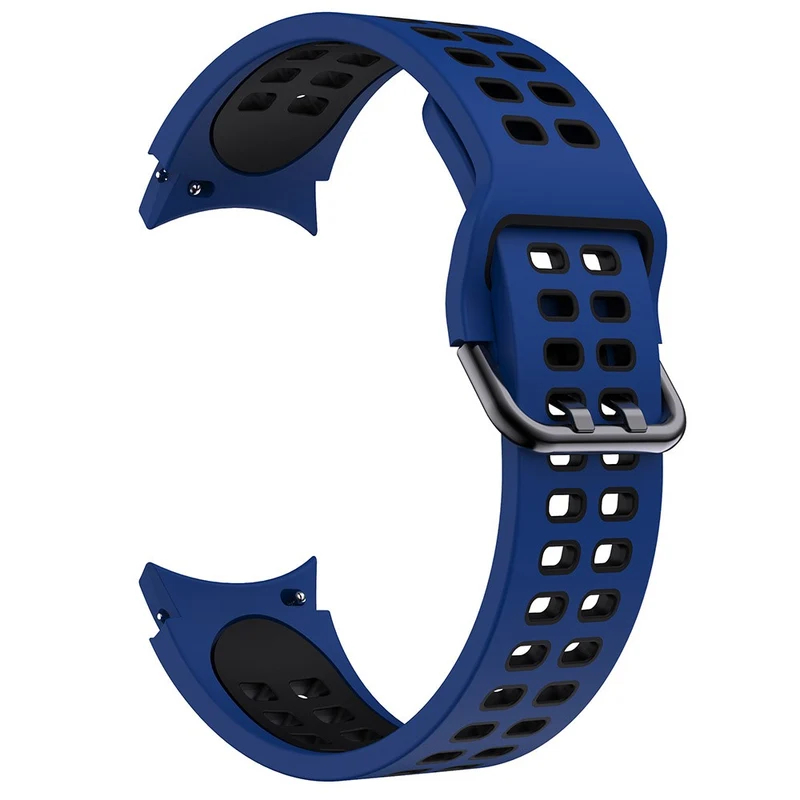 KALEBOL KLB-SSGJ-001 Samsung Galaxy Watch4 / Watch 5 / Watch6 Silicone Watch Band Soft Strap - White+Orange