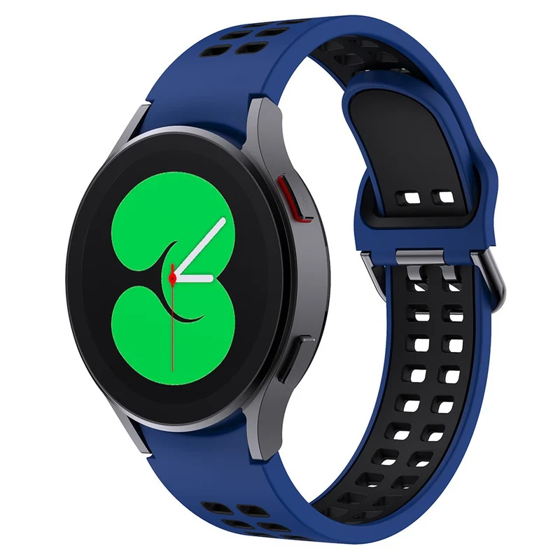 KALEBOL KLB-SSGJ-001 Samsung Galaxy Watch4 / Watch 5 / Watch6 Silicone Watch Band Soft Strap - White+Orange