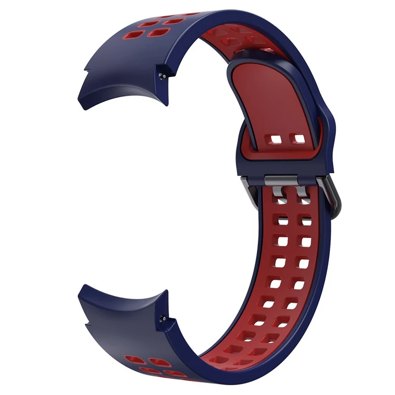 KALEBOL KLB-SSGJ-001 Samsung Galaxy Watch4 / Watch 5 / Watch6 Silicone Watch Band Soft Strap - White+Orange