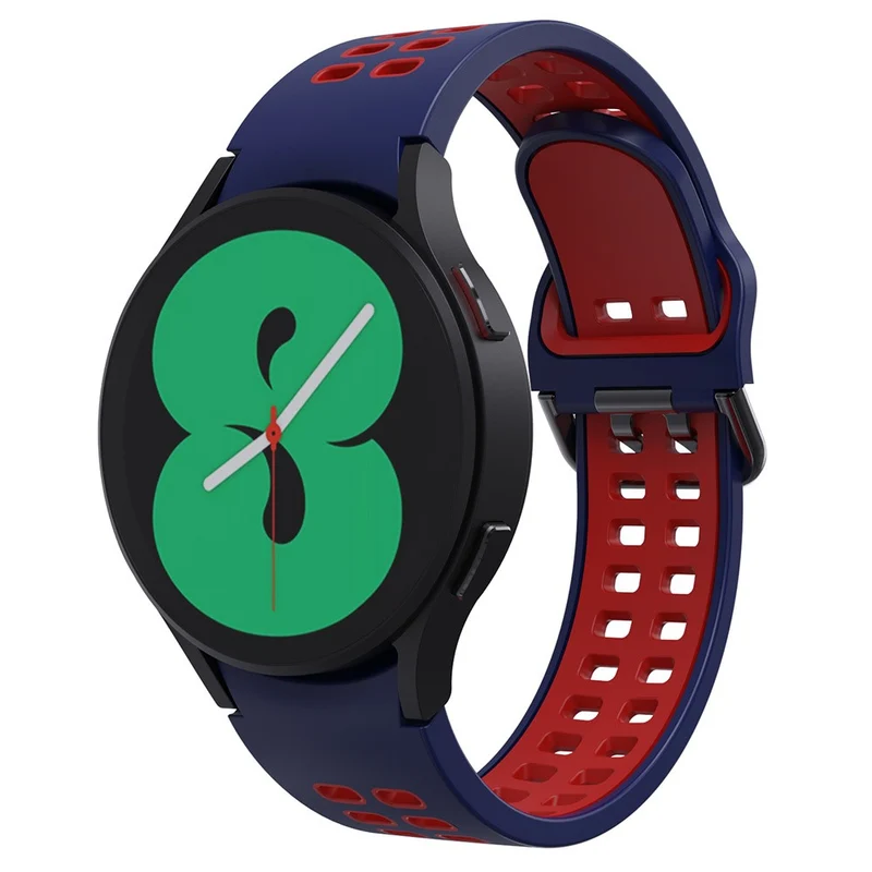 KALEBOL KLB-SSGJ-001 Samsung Galaxy Watch4 / Watch 5 / Watch6 Silicone Watch Band Soft Strap - White+Orange
