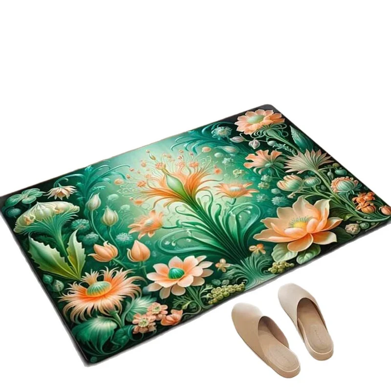 Blumenmuster Badezimmermatte