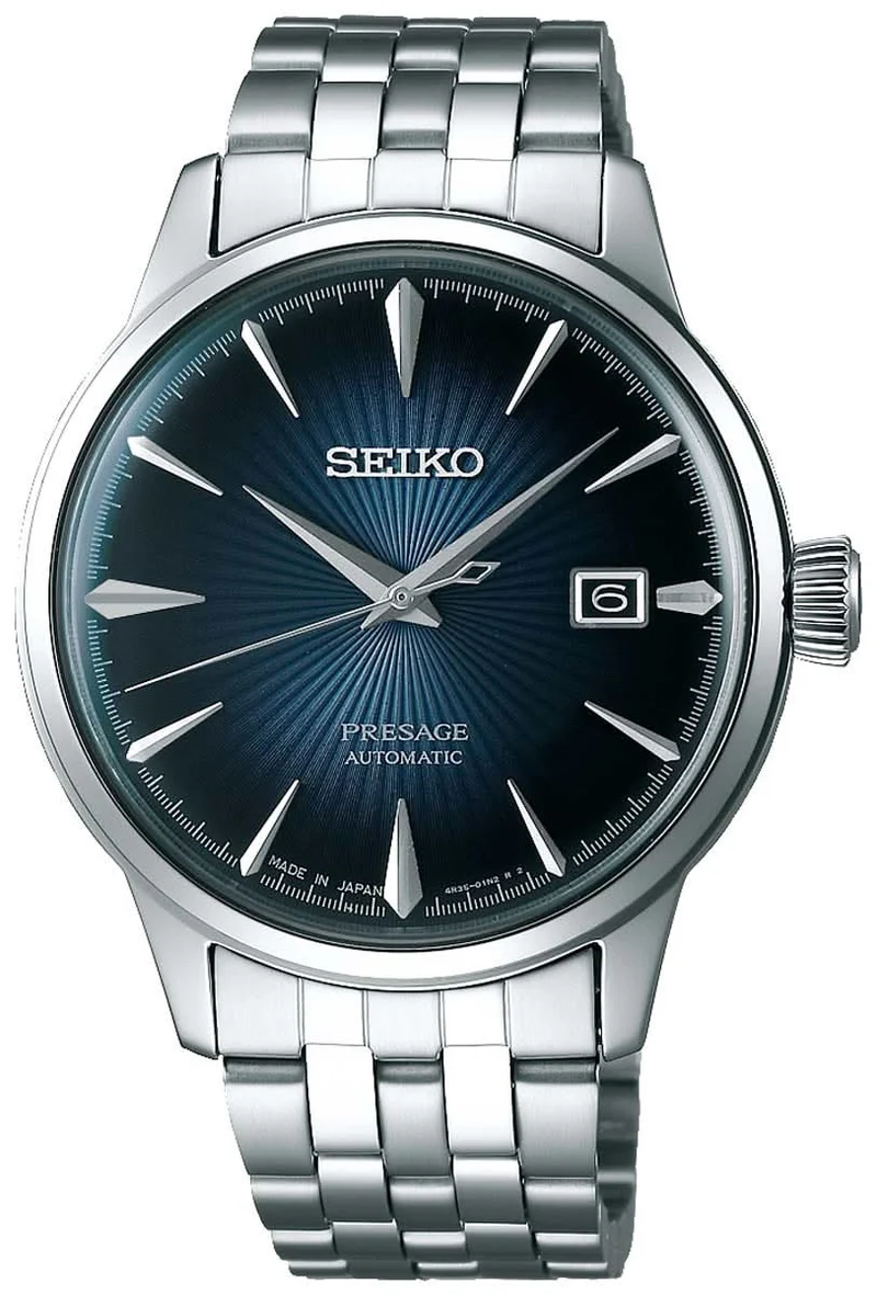 Seiko Presage SRPB41J1 Herrenuhr • Automatik Kaliber 4R35 • Elegantes Sunray-Zifferblatt