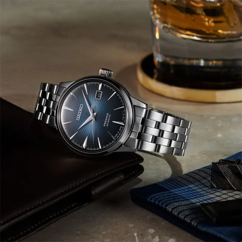 Seiko Presage SRPB41J1 Herrenuhr • Automatik Kaliber 4R35 • Elegantes Sunray-Zifferblatt