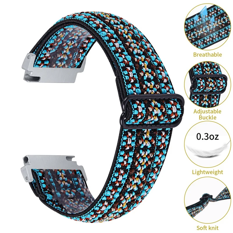 Huawei Watch 4 Pro / Watch GT 3 / 2 46mm Nylon Watch Band 22mm Quick Release Replacement Elastic Watch Strap - 1#