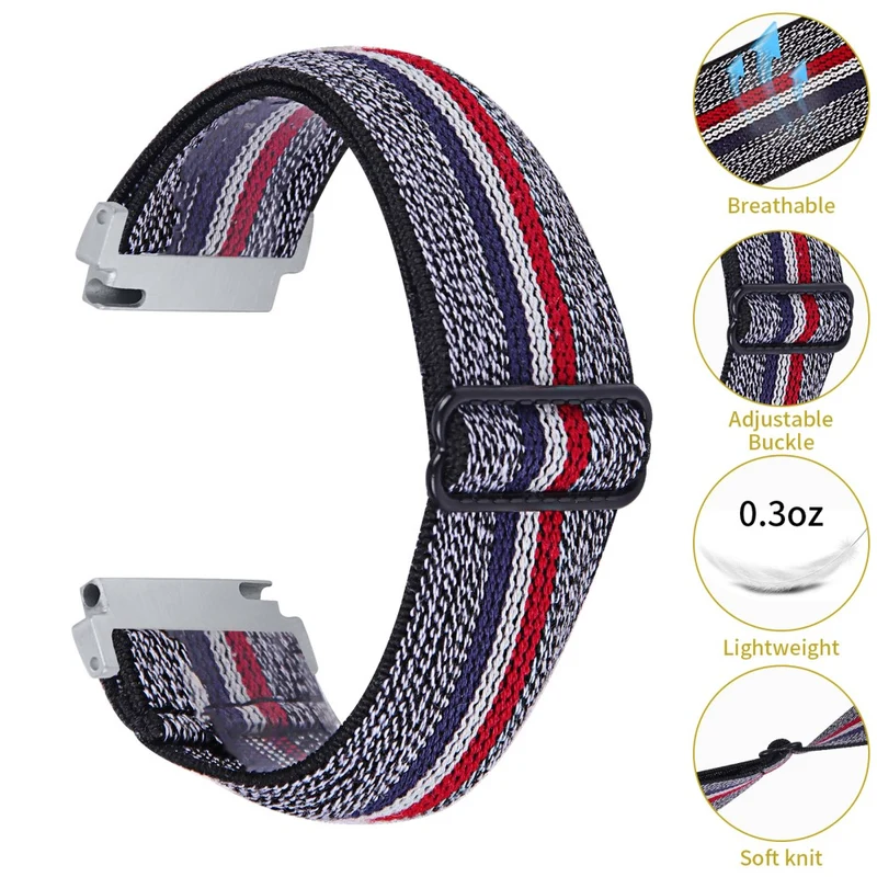 Huawei Watch 4 Pro / Watch GT 3 / 2 46mm Nylon Watch Band 22mm Quick Release Replacement Elastic Watch Strap - 1#
