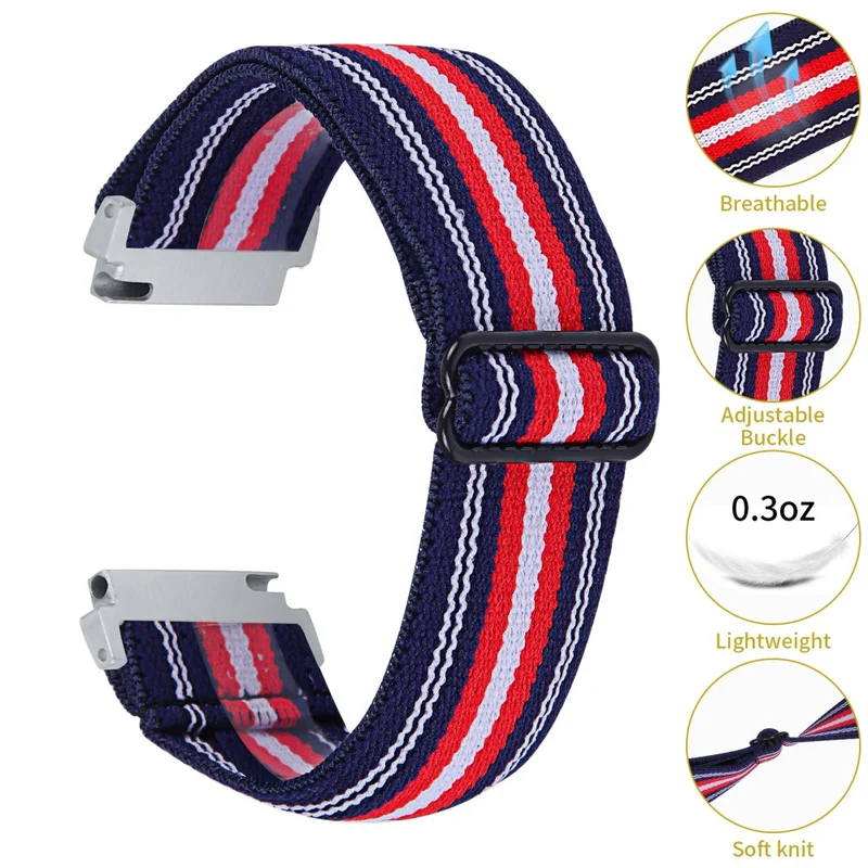Huawei Watch 4 Pro / Watch GT 3 / 2 46mm Nylon Watch Band 22mm Quick Release Replacement Elastic Watch Strap - 1#