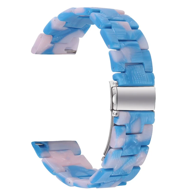 Huawei Watch 4 Pro / Watch GT 3 / 2 46mm Replacement Watch Band Water Resistant 22mm Resin Watch Strap - Blue / Pink