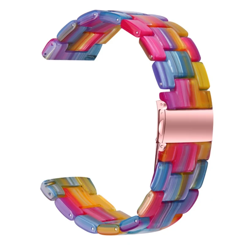 Huawei Watch 4 Pro / Watch GT 3 / 2 46mm Replacement Watch Band Water Resistant 22mm Resin Watch Strap - Blue / Pink