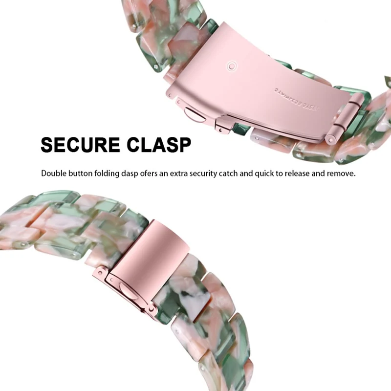 Huawei Watch 4 Pro / Watch GT 3 / 2 46mm Replacement Watch Band Water Resistant 22mm Resin Watch Strap - Blue / Pink