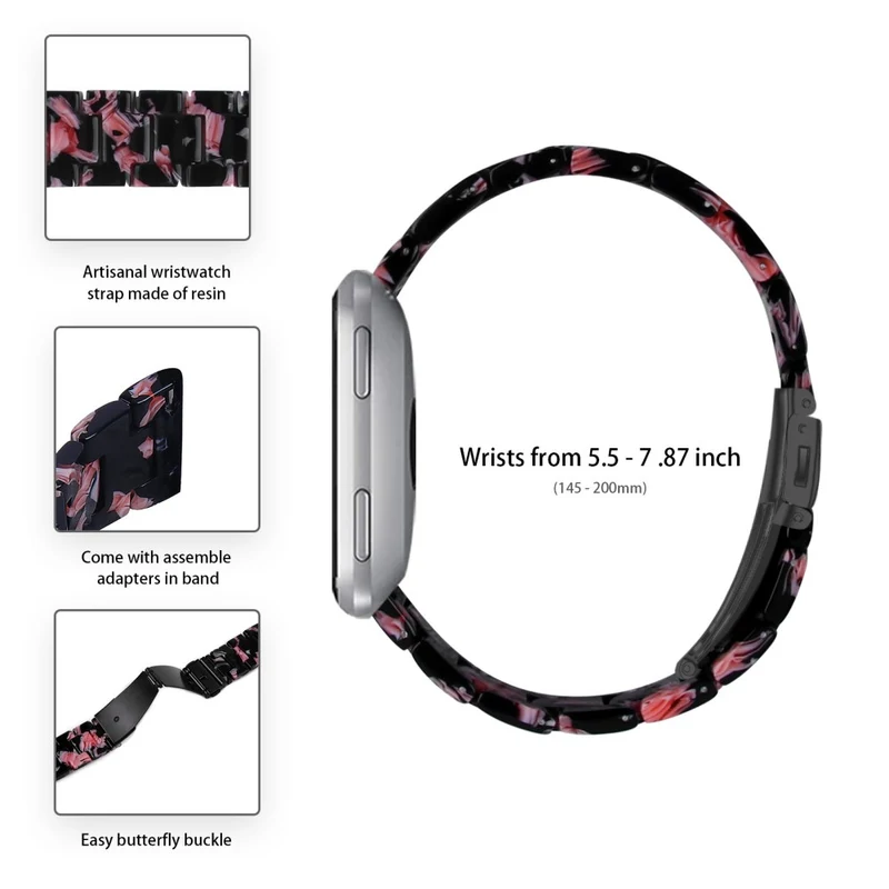 Huawei Watch 4 Pro / Watch GT 3 / 2 46mm Replacement Watch Band Water Resistant 22mm Resin Watch Strap - Blue / Pink