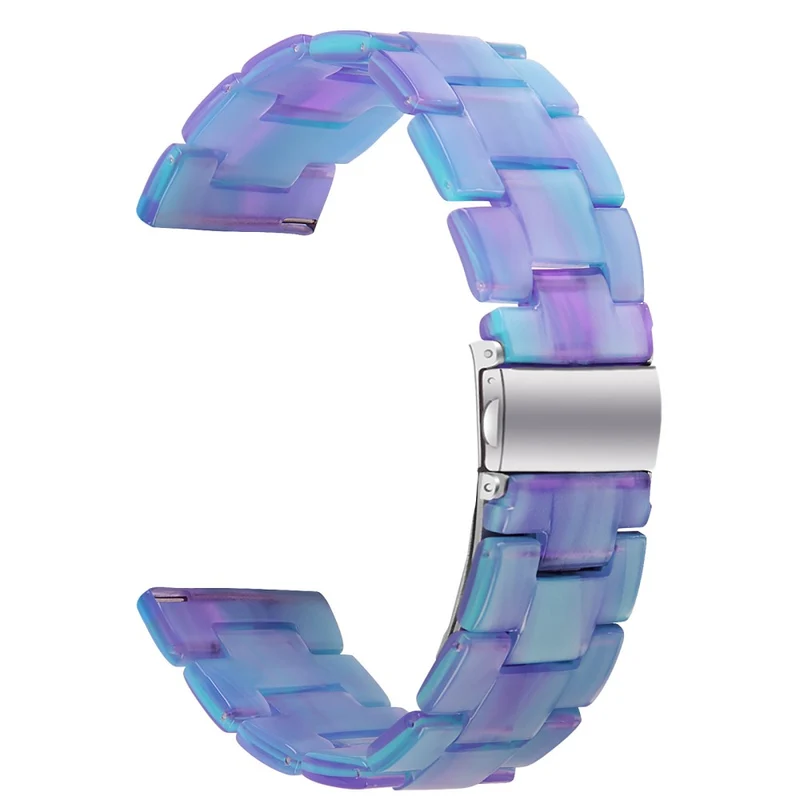 Huawei Watch 4 Pro / Watch GT 3 / 2 46mm Replacement Watch Band Water Resistant 22mm Resin Watch Strap - Blue / Pink