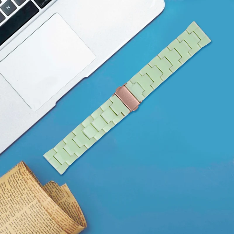 Huawei Watch 4 Pro / Watch GT 3 / 2 46mm Replacement Watch Band Water Resistant 22mm Resin Watch Strap - Blue / Pink