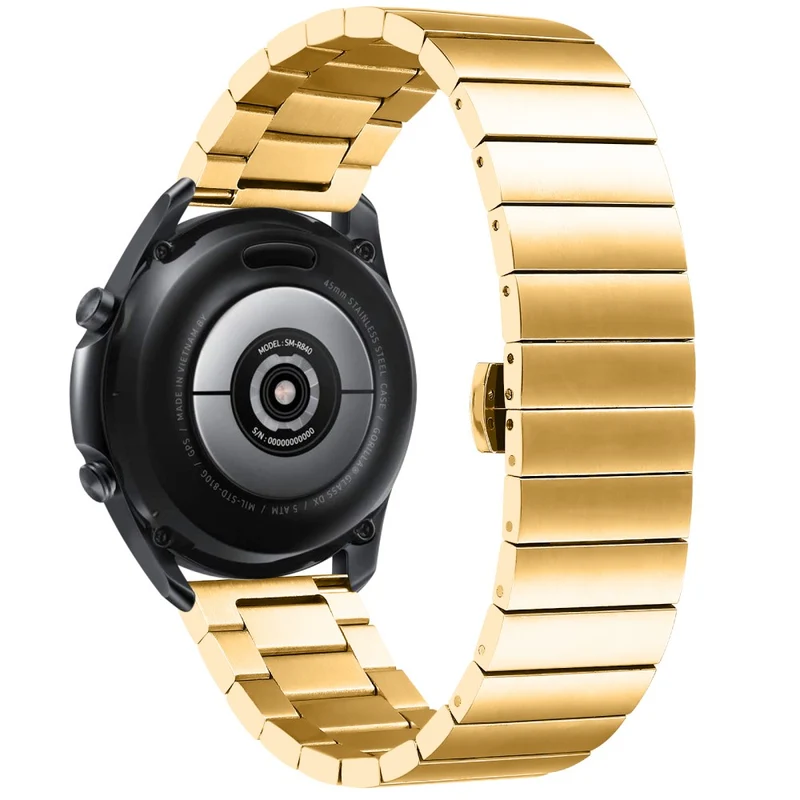 Huawei Watch 4 Pro / Watch GT 3 / Watch GT 2 Stainless Steel Strap 22mm Butterfly Buckle Replace Band - Rose Gold