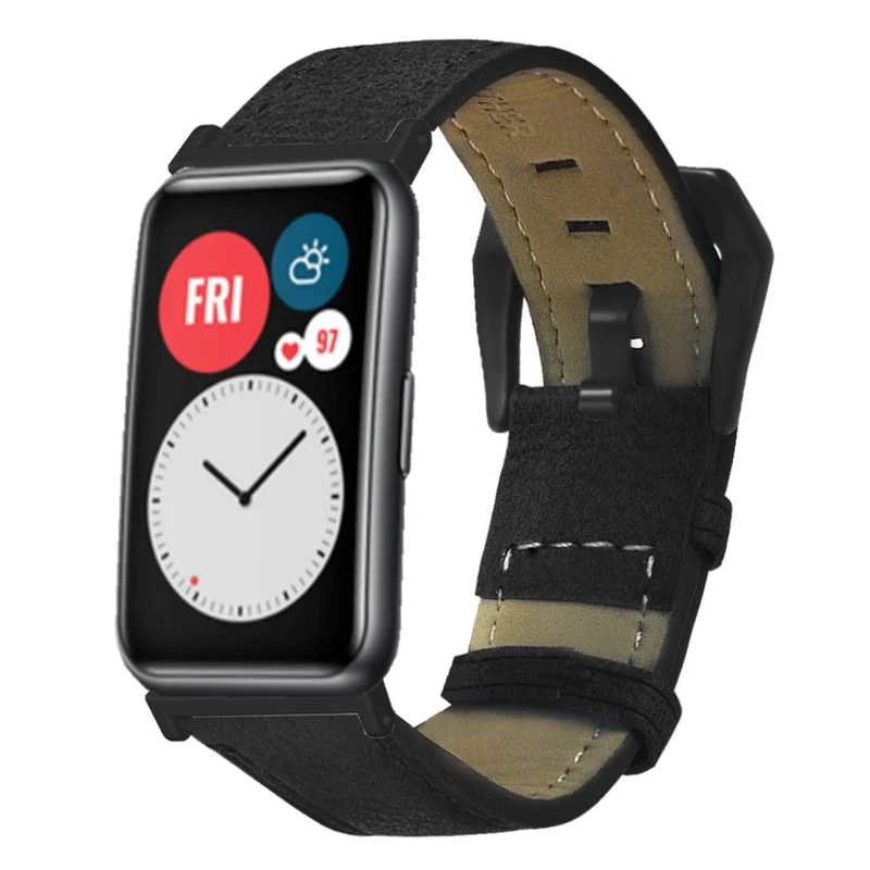 Huawei Watch Fit / Watch Fit Special Edition Strap Genuine Cow Leather Retro Watch Band